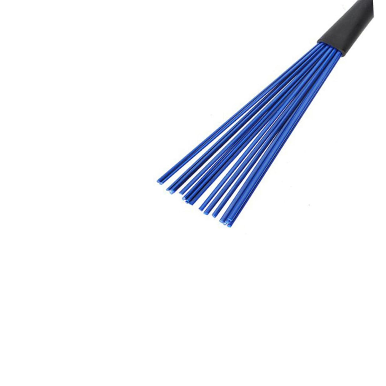 Vaguelly Par De Baquetas Telescópicas De Nailon Azul Para Batería, Cm, Cepillos Retráctiles Para Percusión y Jazz, Accesorios Profesionales Para Instrumentos De Percusión