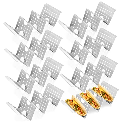 CIYODO Metal Taco Holder Plate 8 Pack Taco Racks Pancake Stand for Restaurant