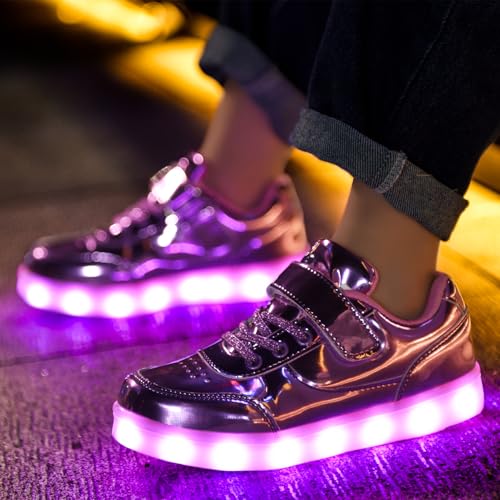 Kids Light Up Shoes LED Sneakers High Top USB Charging Flashing Trainers for Child Girls Boys4