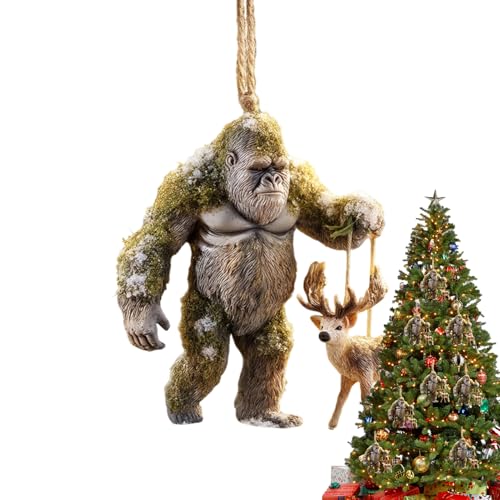 Genérico Navideños | Figura Bidimensional De Mono Acrílico - De Animales De La Vida Silvestre - para Los Suministros para Fiestas De Navidad Hogar Y Cocina Y Exterior Y Jardín Y Patio Y Pared