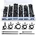 GOOACC 130Pcs Car Wire Loom Routing Clips Assortment - 9 Different Sizes Universal Wiring Harness Routing Clip Replacement Parts for Honda GM Mazda
