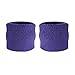 Suddora Kids Wrist Sweatband Also Available in Neon Colors - Athletic Cotton Terry Cloth Wristband for Sports (Pair) (Purple)