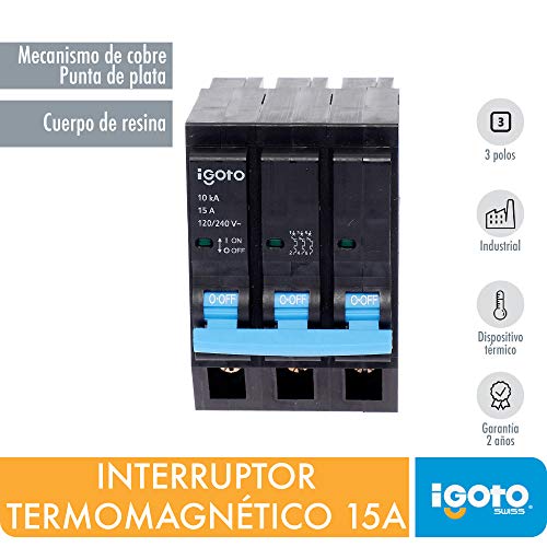 Interruptor termomagnetico 3 polos 8 Imagen adicional