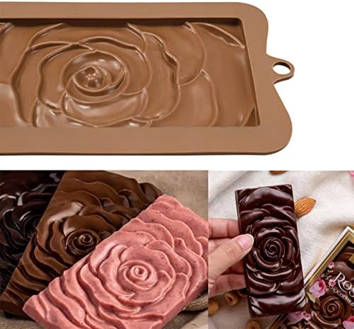 Sadodo Silicone Geometric Chocolate Bar Mould,New 6 Cells Rectangle Triangle Diamond Shape,Ice Cube Tray,Non Stick,Candy Cake Decoration,BPA Free Baking Mold (1PC Triangular Diamond Shape)
