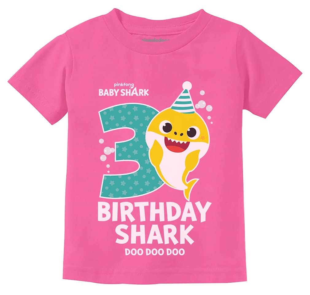 3rd Birthday Baby Shark Shirt - 3 Year Old Outfit for Toddler Boy or Girl - Kids Party T-Shirt