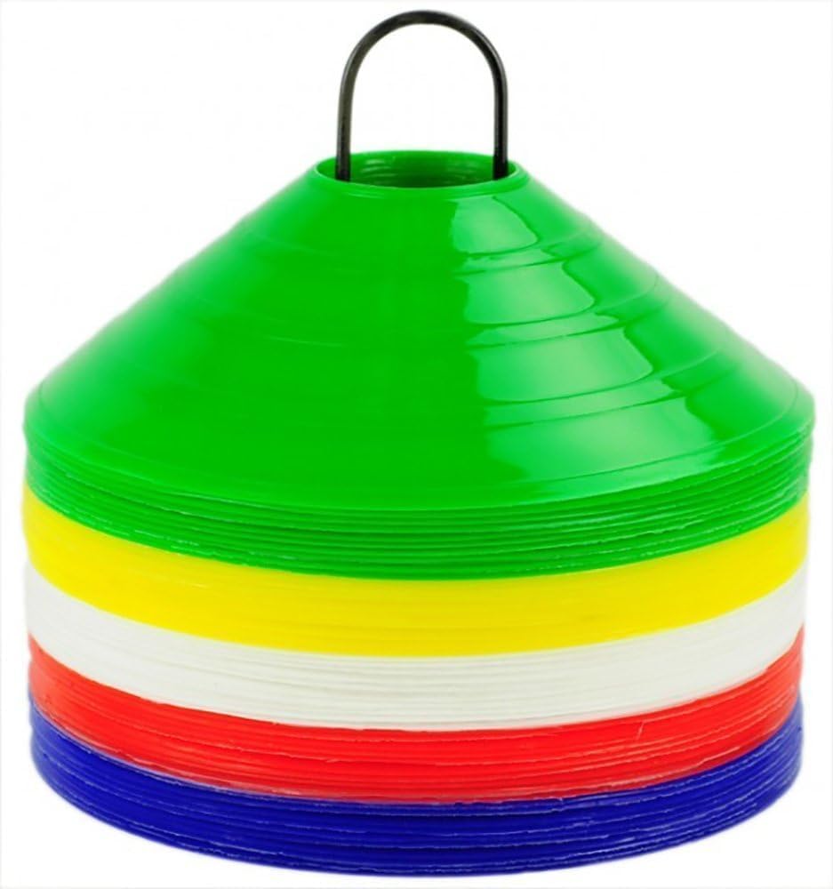 Plastic Cones Marker Mini Space Markers Discs for Football, Soccer, Baseball, Agility, Field Sports, Kids Footwork Training, Practice Drills etc (10)