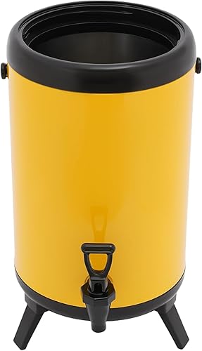 Dispensador de bebidas aislado de acero inoxidable, jarra térmica para bebidas frías y calientes, dispensador de bebidas de 10 litros con grifo para