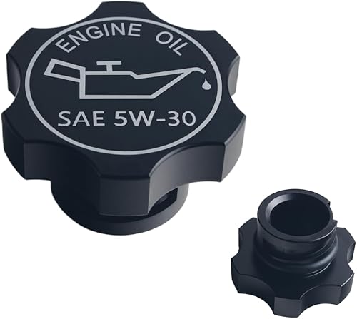 Miniatura 6 de DEWHEL Tapa de llenado de aceite de motor de aluminio color rojo compatible con GM 1992-2018 Número de referencia FC208 FC242 FC219 FC243 FC252