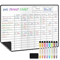 Yes4Quality Magnetic Dry Erase Fridge Chore Chart, Behavior Chart Whiteboard for Kids