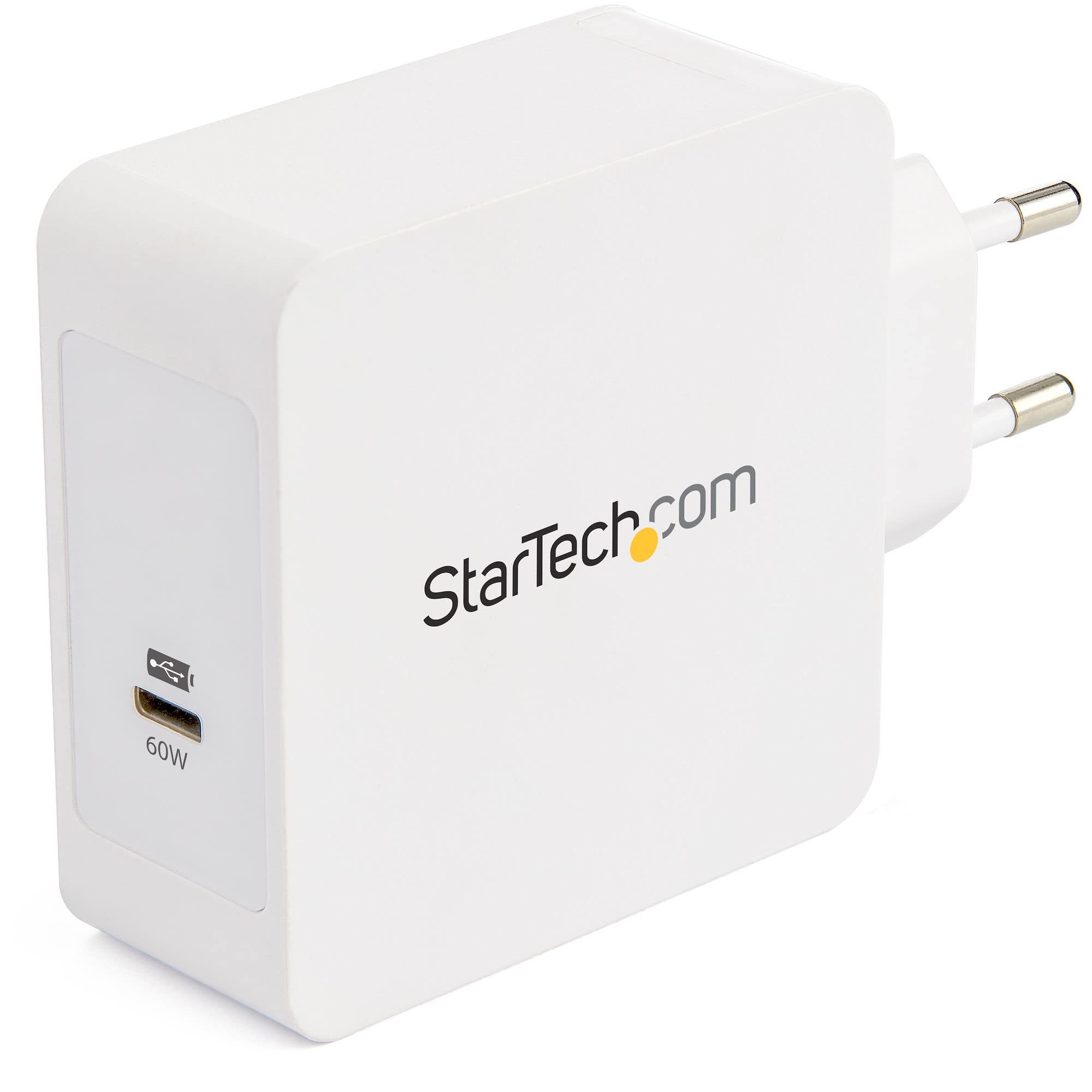 StarTech Caricatore USB-C da Parete 60W PD per Laptop, Cavo 2m, USB-IF/CE | Alimentatore Portatile per Notebook e Dispositivi USB-C