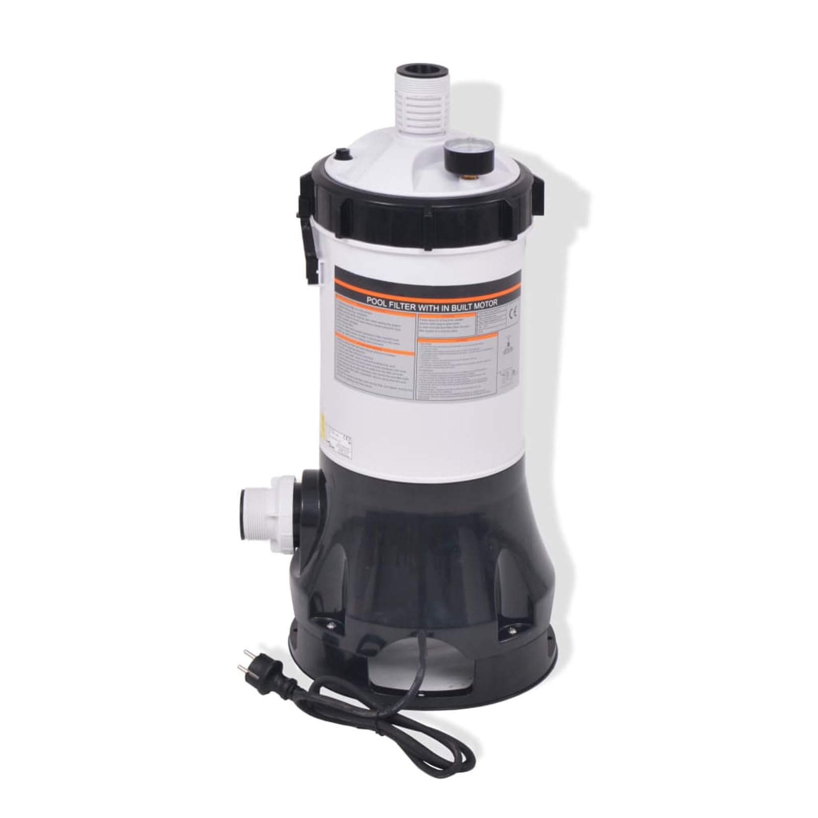 Homgoday Pompe de Filtration de Piscine Efficace avec 100 Balles de Filtre - Blanc et Noir