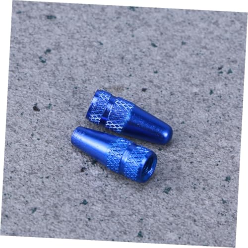 6 unidades de tapones azules para válvulas de llantas de bicicleta en aleación de aluminio, tapas selladoras contra polvo y agua, fáciles de instalar, para bicicletas de carretera y montaña miniatura 7