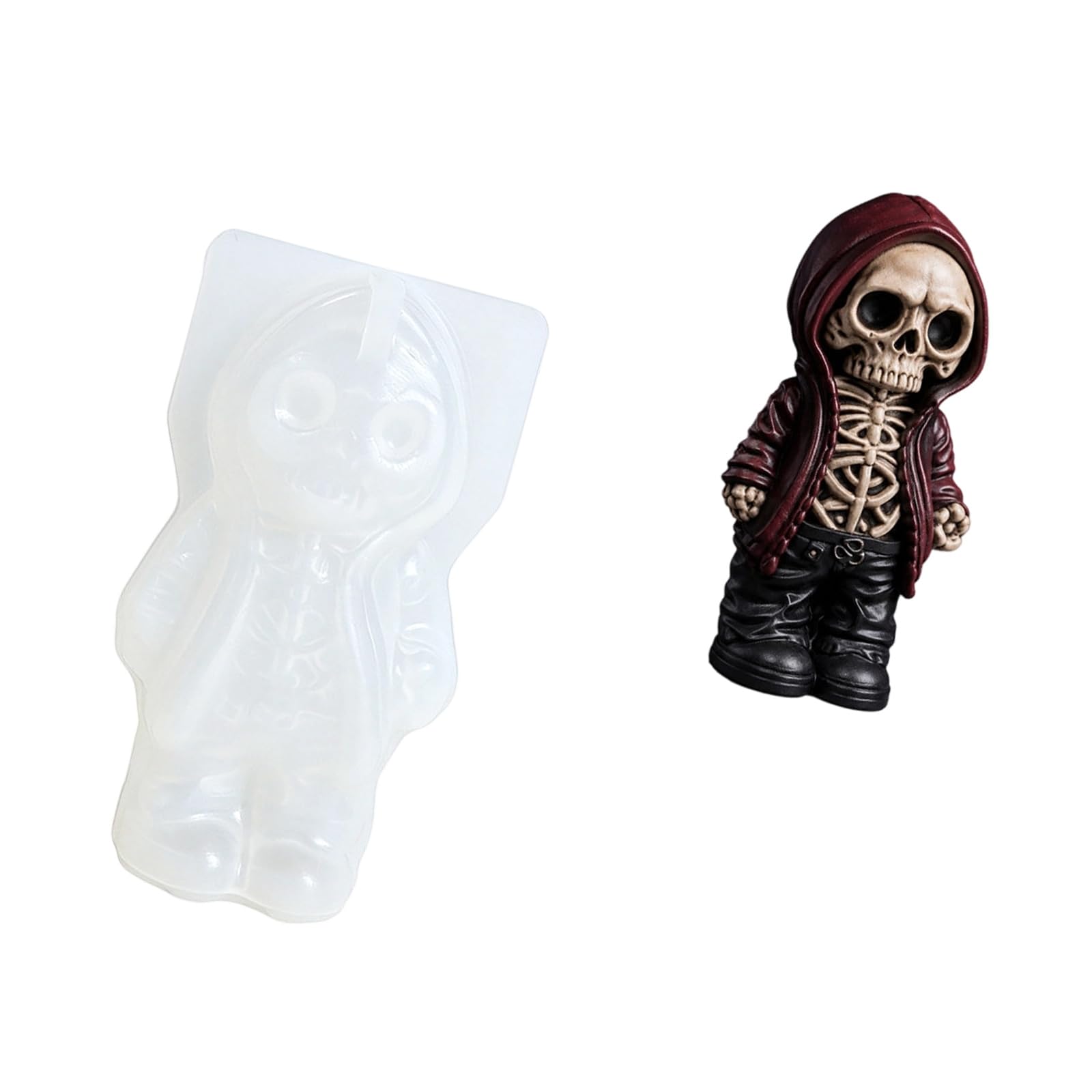 Xinsheinelry Halloween Mold for and Resin Projects, Silicone Casting Mold for Plaster Soap Ornaments and Desk Decor Halloween Silicone Resin Plaster Soap Casting Seasonal Decor Ornament