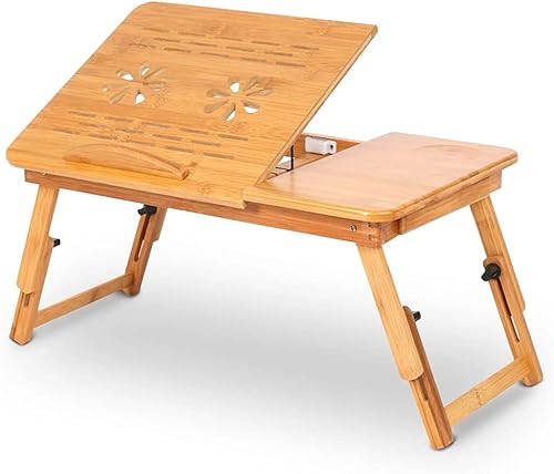 SLNFXC - Estante de escritorio ajustable para computadora, para dormitorio, cama, escritorio, portátil, bandeja de lectura, mesa (tamaño D)