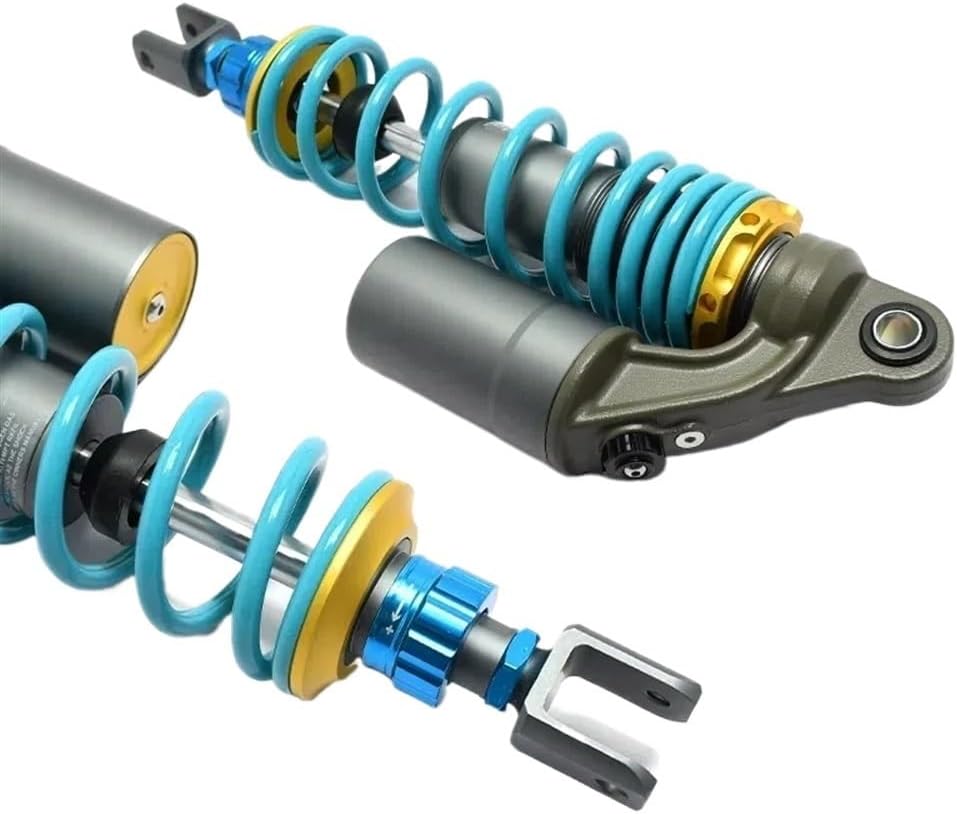 Bike Rear Shock 340MM Adjustable Pressure Rear Shock Damper for Motorcycle Scooter Rear Spring Shock Absorber