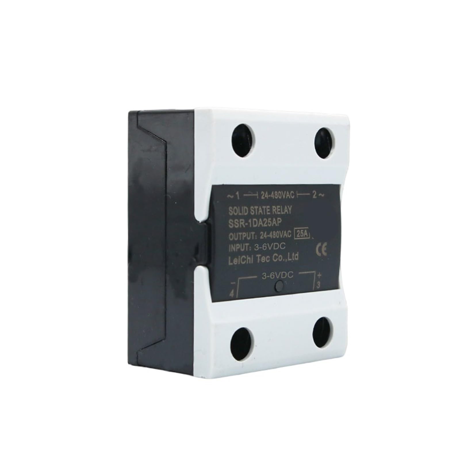 YMUGUEGH 1pcs Solid State Relay 10A 25A 40A 60A 80A 100A 120A DC Control AC Single Phase Control 3-6VDC 24-480VAC(25A)