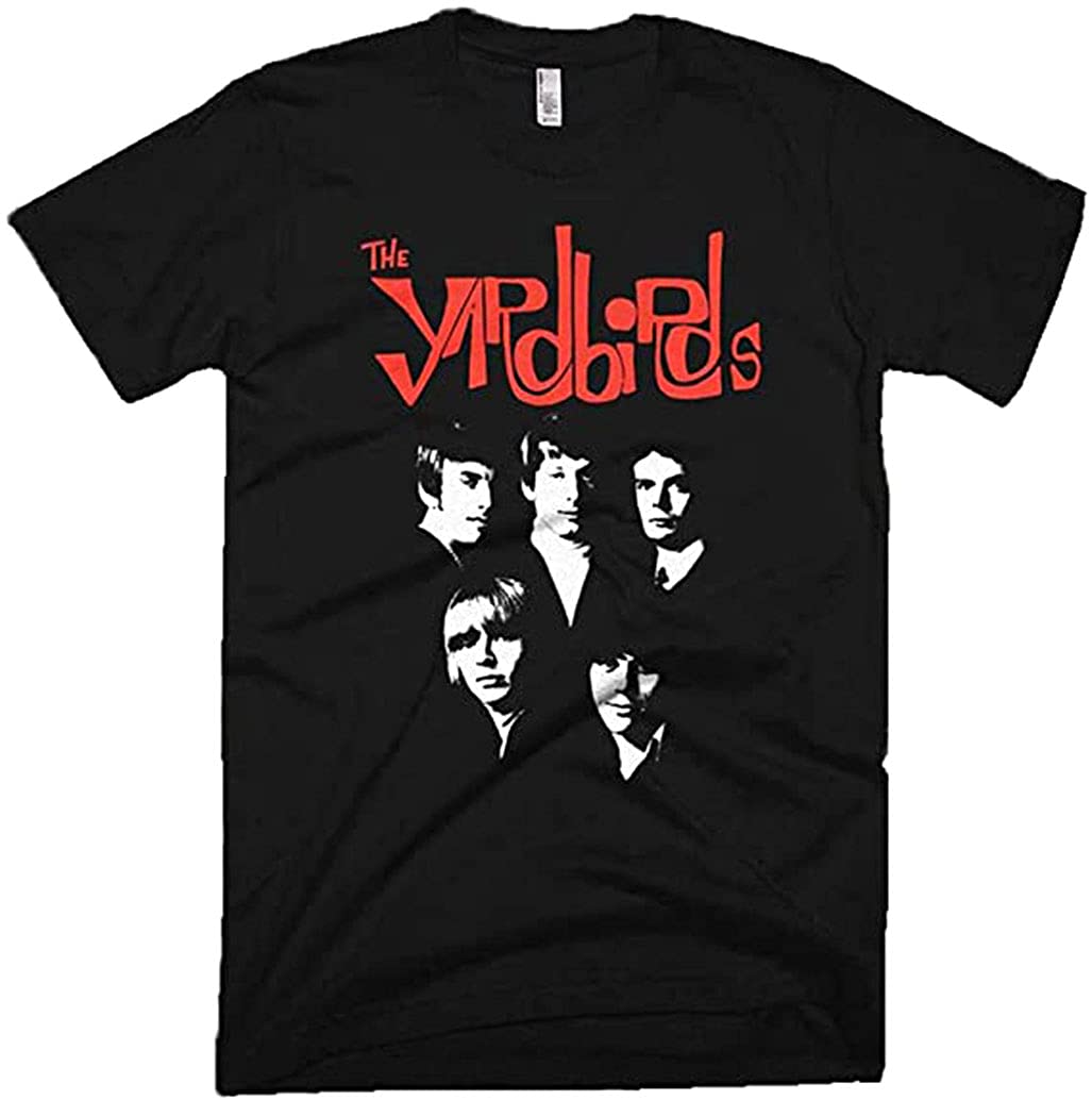 XLUMIOThe Yardbirds Black Casual Crew Neck Short Sleeve Men's T-Shirt