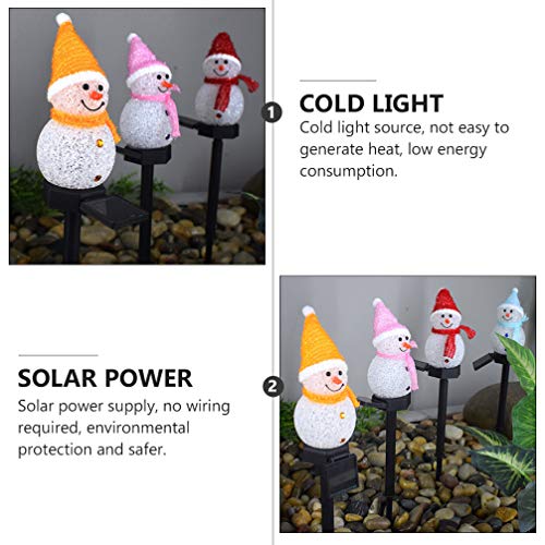 Mobestech 2Pcs Solares Luzes Do Caminho de Natal para O Jardim Do Boneco de Neve Ao Ar Livre Luzes d