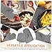 HOLIDYOYO Heat Resistant Oven Mitts and Pot Holders Set Silicone Baking Gloves Non-Slip Grip for Cooking Grilling and Baking Kitchen Tools for Home Chefs