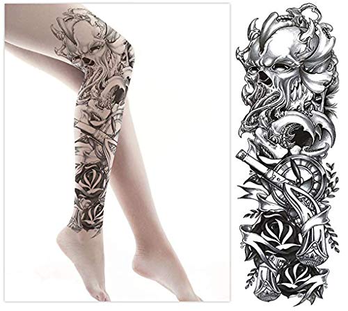 Full Arm Fake Temporary Tattoos And Half Arm Tattoo Sticker (20 Sheets) #TOP3