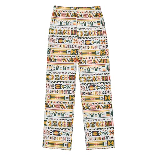 Pajama Pants Traditional Tribal Pattern PJ Bottoms Sleepwear Lounge Sleep Pant with Pockets