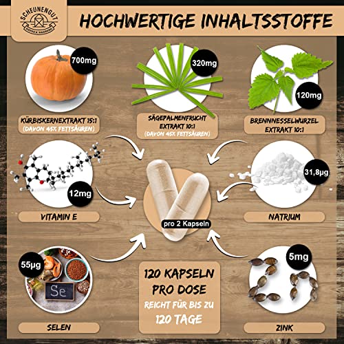 PROSTA INTENSO® - Prostata Kapseln Hochdosiert - WICHTIG: Laborgeprüfter Komplex mit Kürbiskern- & Sägepalmenextrakt… - Image 3