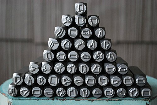 8mm US State Individual (not a Set) Metal Punch Design Stamp - Supply Guy - CH-Texas