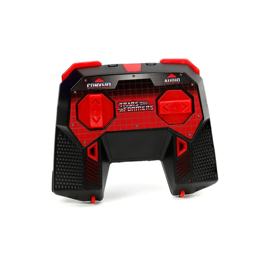 Jada, Radio Control Transformers Optimus Prime Convertible 34 cm, Camion radiocommandé 2 canaux 2,4 GHz, lumière et Son, se déplace dans Toutes Les Directions, se transforme en Robot, +8 Ans