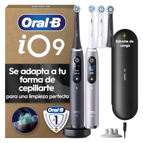 Miniatura 7 de Oral-B iO 9 Cepillos de Dientes Eléctricos, Negro y Rosa, Pack de 2