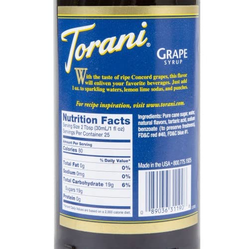 Torani Grape Syrup, 750 ml