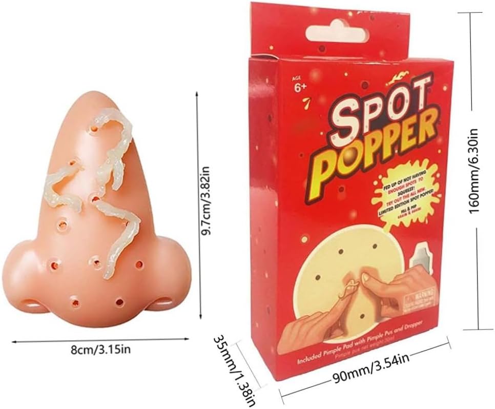 Pimple Toy Squeeze Acne Toys Nose Pimple Popping Toy Stress Relief Novelty with 30ml Additive Solution