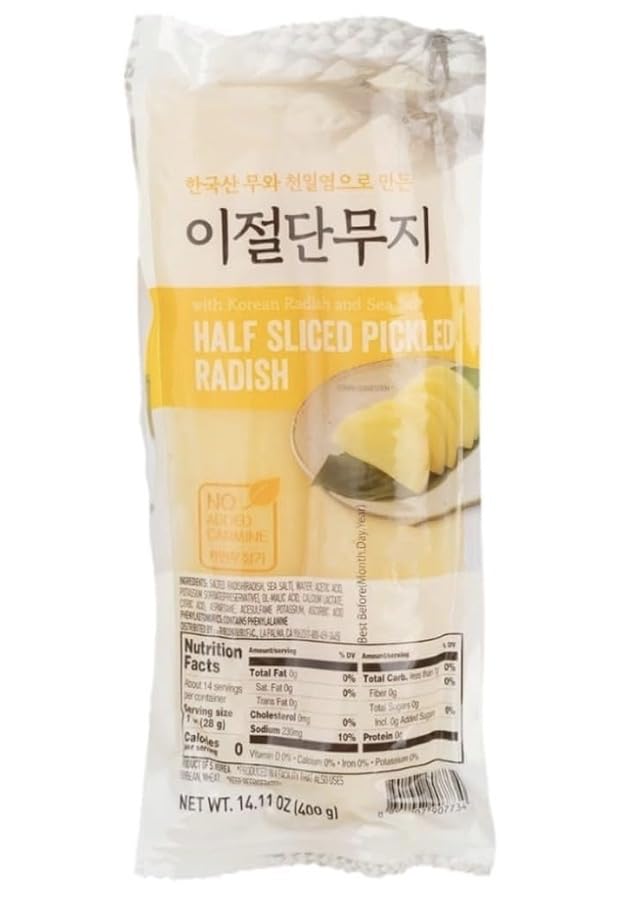 Half Sliced Pickled Radish 14.11Oz | Korean Takuan Pickle