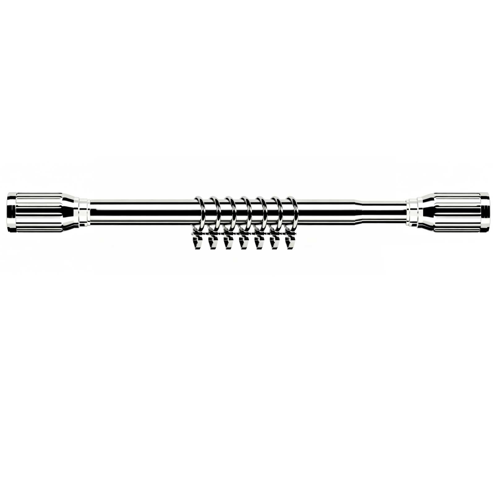 Heavy Duty Tension Curtain Rod 24-165 in, Stainless Steel Curtain Rods No Drilling, Antisilp for Bedroom, Bathroom, Window, Closet(Silver,370-420cm/145-165in)
