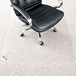 Marvelux Extra Thick Polycarbonate Office Chair Mat & Floor Protector for Deep Pile Carpets, All Carpeted Floors & Hard Flooring, 90 x 120cm Heavy Duty Clear Rectangular Chairmat 5mm Thick