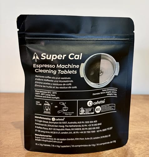 Sage Cleaning Tablets - 2x8 Pack (16) | By Cafetto Aust. who make Sage Coffee Machine Cleaning Tablets | For Sage Cleaning Disc | Coffee Machine Cleaner | Super Cal Espresso Machine Cleaning Tablets