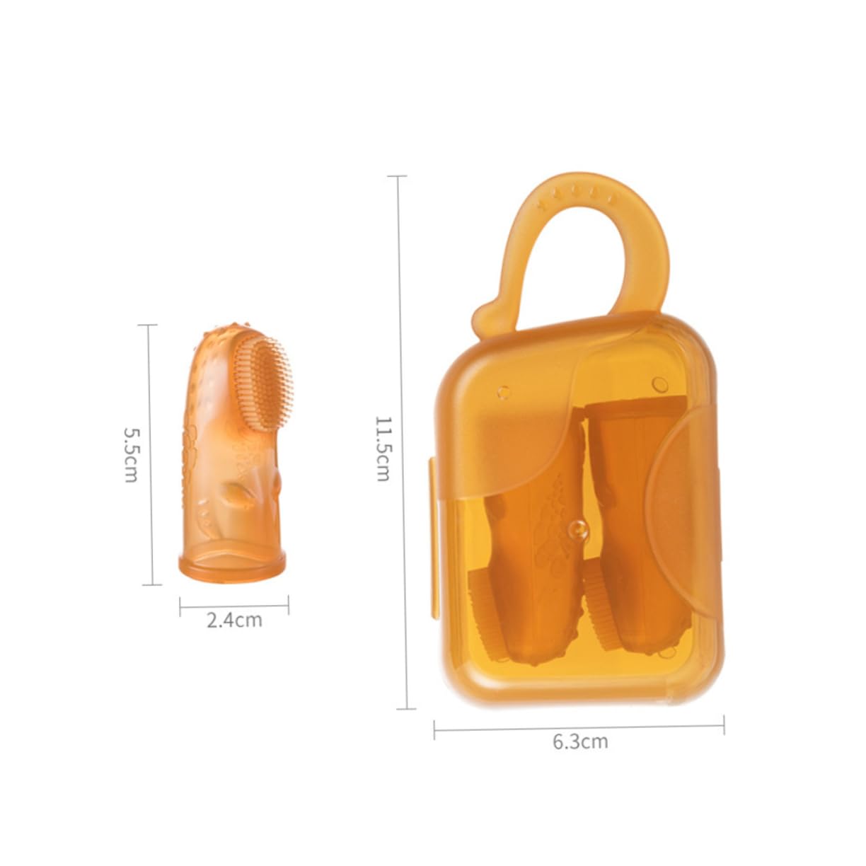 KOMBIUDA Finger Toothbrush Baby Boys and Girls Oral Care Brush Silicone Toddler Finger Toothbrush Easy Storage Suitable for Ages Healthy Gums