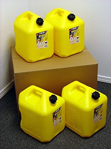 5 Gallon Diesel Can, 4 Pack, Spill Proof Fuel Container - New! - Clean! - Boxed!
