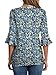 Womens Tops 2025 Trendy 3/4 Length Sleeve Spring Blouses for Women Summer T Shirts Fall Cute Dressy Casual Business Work Tunics Ladies Outfits Fashion Beach Vacation Clothes Blue Flower Large