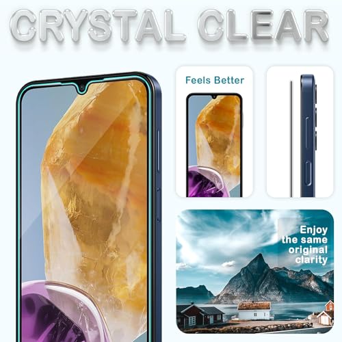 Image of JGD PRODUCTS Original Premium HD curved Edges Tempered Glass for Samsung Galaxy A15, A15 5G, F15, M15 5G with Edge to Edge Coverage and Easy Installation Kit