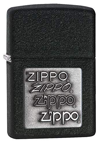 Encendedor de bolsillo Zippo Black Crackle miniatura 1