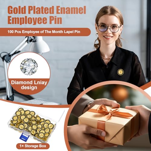 Image of Yunlly 100 Pcs Employee of The Month Lapel Pins, Make A Difference