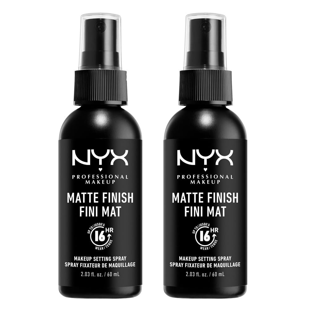 Setting Spray, Long Lasting Formula, Vegan, Matte Finish, Pack of 2, 60 ml