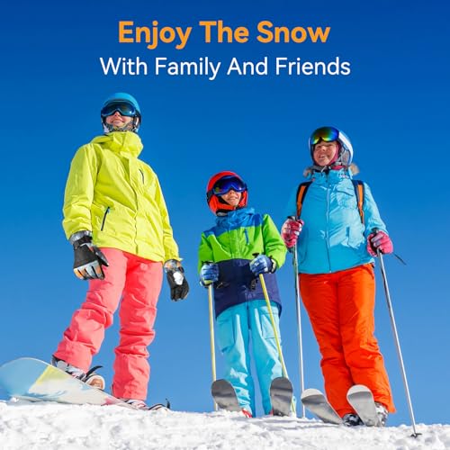 Image of Ski Gloves, Waterproof Snow Gloves Winter Gloves, Windproof Touchscreen Cold Weather Gloves for Men Women Kids