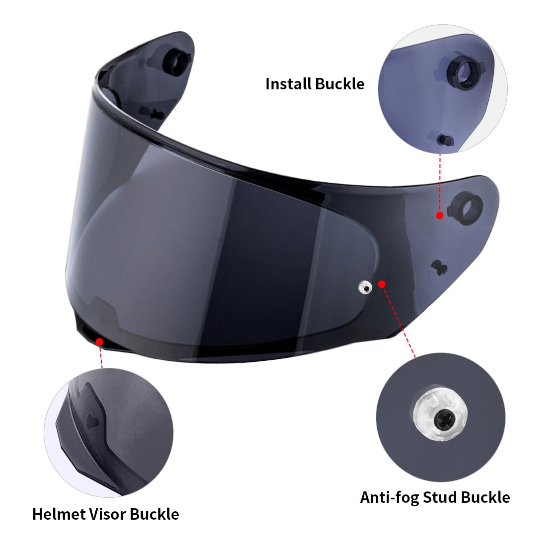 MXJ Gear Helmet Visors Face Shield Replacement,For Assault/Rapid/Stream Helmet Visor Accessories (Black)