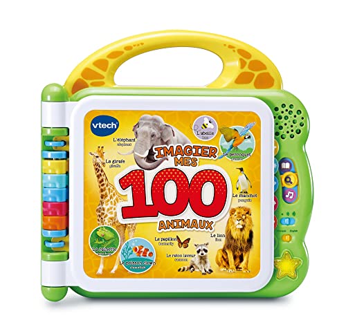 VTech - Mon Imagier Bilingue, Imagier Parlant Mes 100 Animaux, Livre Sonore...