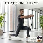 KUNOVA (TM) 4Pcs Bandes de résistance pour l'entraînement, bandes d'assistance à la traction, bandes de exercices à étirer, bandes pour hommes et femmes 5-80 Lb