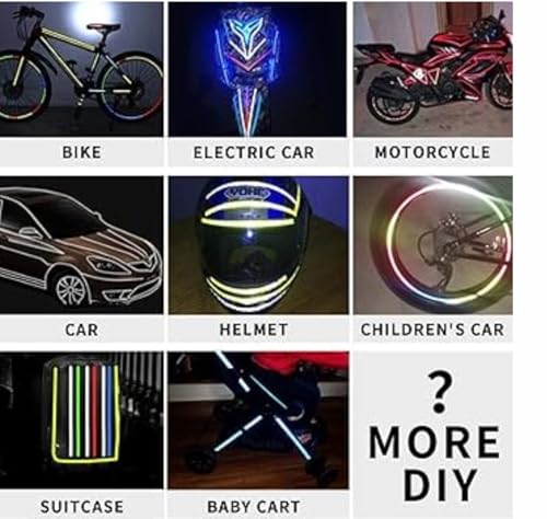Image of WALLMATE Reflective Strip Sticker Night Visibility Warning Tape Waterproof Safety Reflector for Car, Bikes,Truck And Other Vihicle (Fluorescent Pink Strip, 0.5 In x 45 Mtr (1771 in))