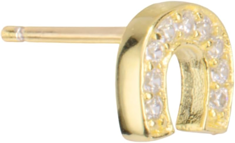 Amazon Essentials Zirconia Horseshoe Stud Earrings - Image 2
