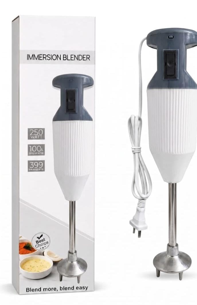 Torsio Plus 250W Hand Blender | Stainless Steel Blades | Multiple Detachable Attachments | Powerful Motor for Blending, Whisking & Mixing | Ergonomic Design | White-image-10