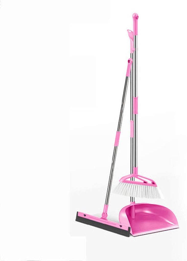 Mop/Flat Floor Mop Cleaning Broom Combination Long-Handled Kitchen Floor Home Office Lobby Dustpan Broom to Sweep The Floor Mop Suit Floor Cleaning System (Size : Beige) ( )